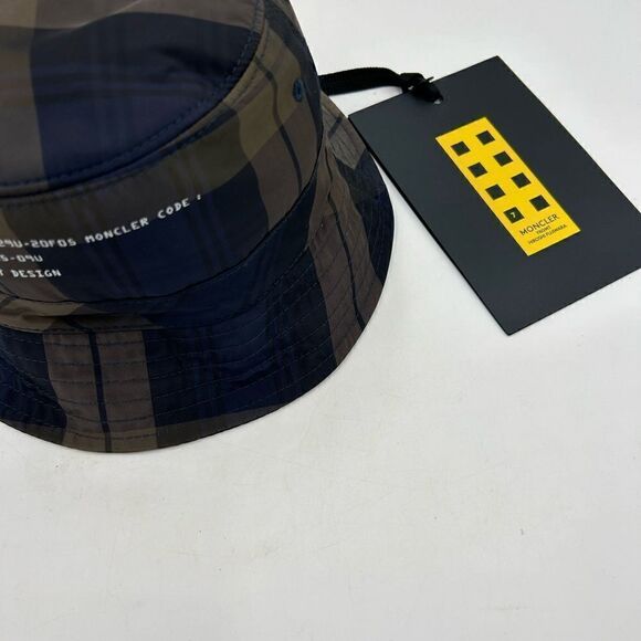Men’s Moncler genius fragment printed check, nylon bucket, hat, size medium - Picture 3 of 8